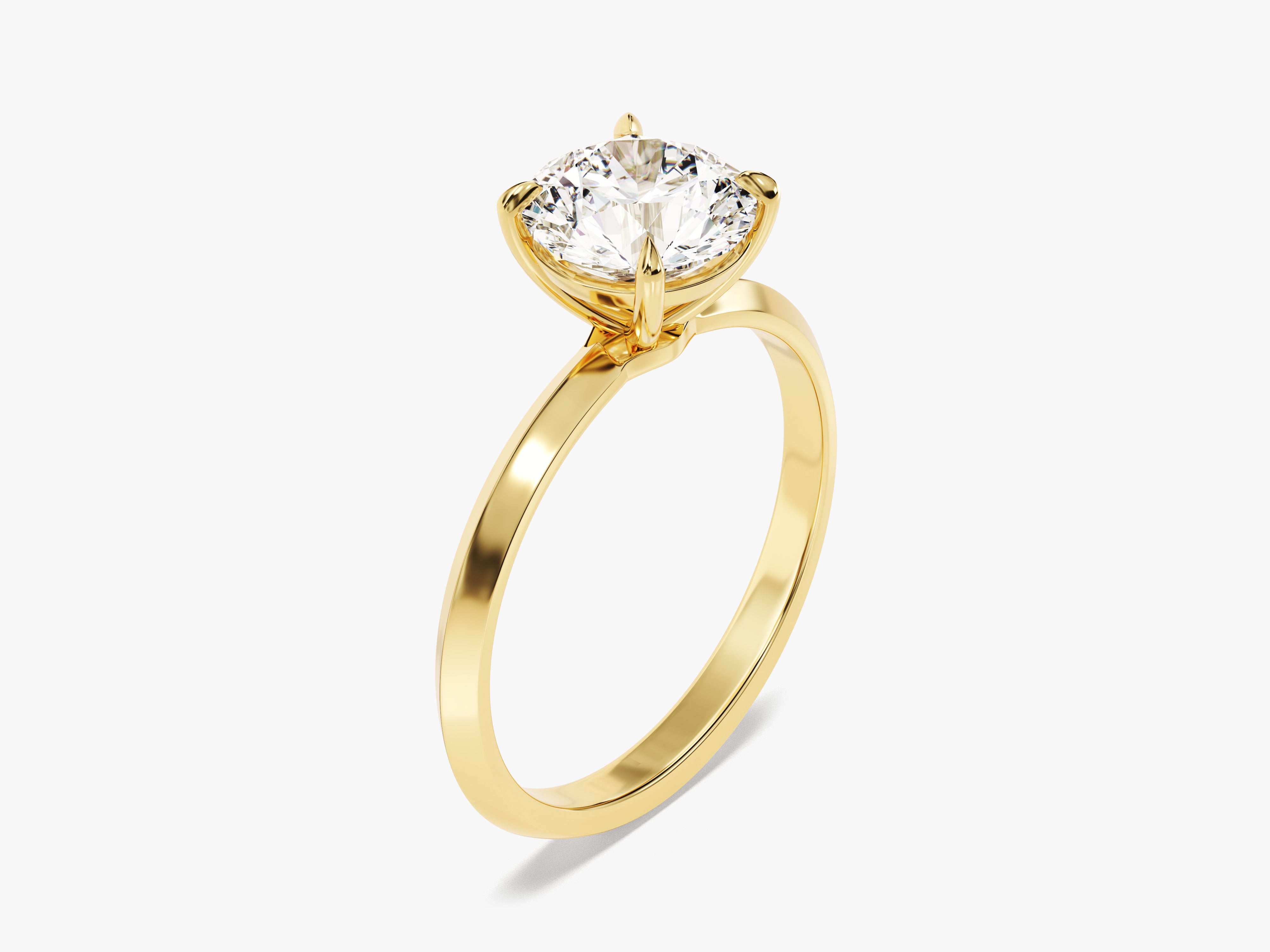 Gold diamond engagement ring, fine jewelry, luxury wedding band