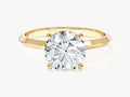 Knife Edge Round Moissanite Engagement Ring (2.00 CT)