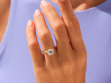 Knife Edge Round Moissanite Engagement Ring (3.00 CT)