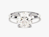 Oval diamond engagement ring in platinum setting