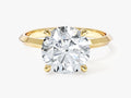 Knife Edge Round Moissanite Engagement Ring (3.00 CT)