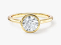 Round Bezel Solitaire Lab Grown Diamond Engagement Ring (1.00 CT)