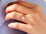 Round Bezel Solitaire Diamond Engagement Ring (1.00 CT)