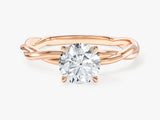 Twisted Solitaire Moissanite Engagement Ring (1.00 CT)