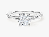 Twisted Solitaire Moissanite Engagement Ring (1.00 CT)