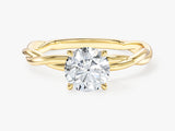 Twisted Solitaire Moissanite Engagement Ring (1.00 CT)
