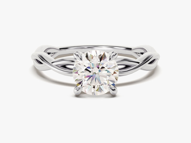 Twisted Solitaire Lab Grown Diamond Engagement Ring (1.00 CT)