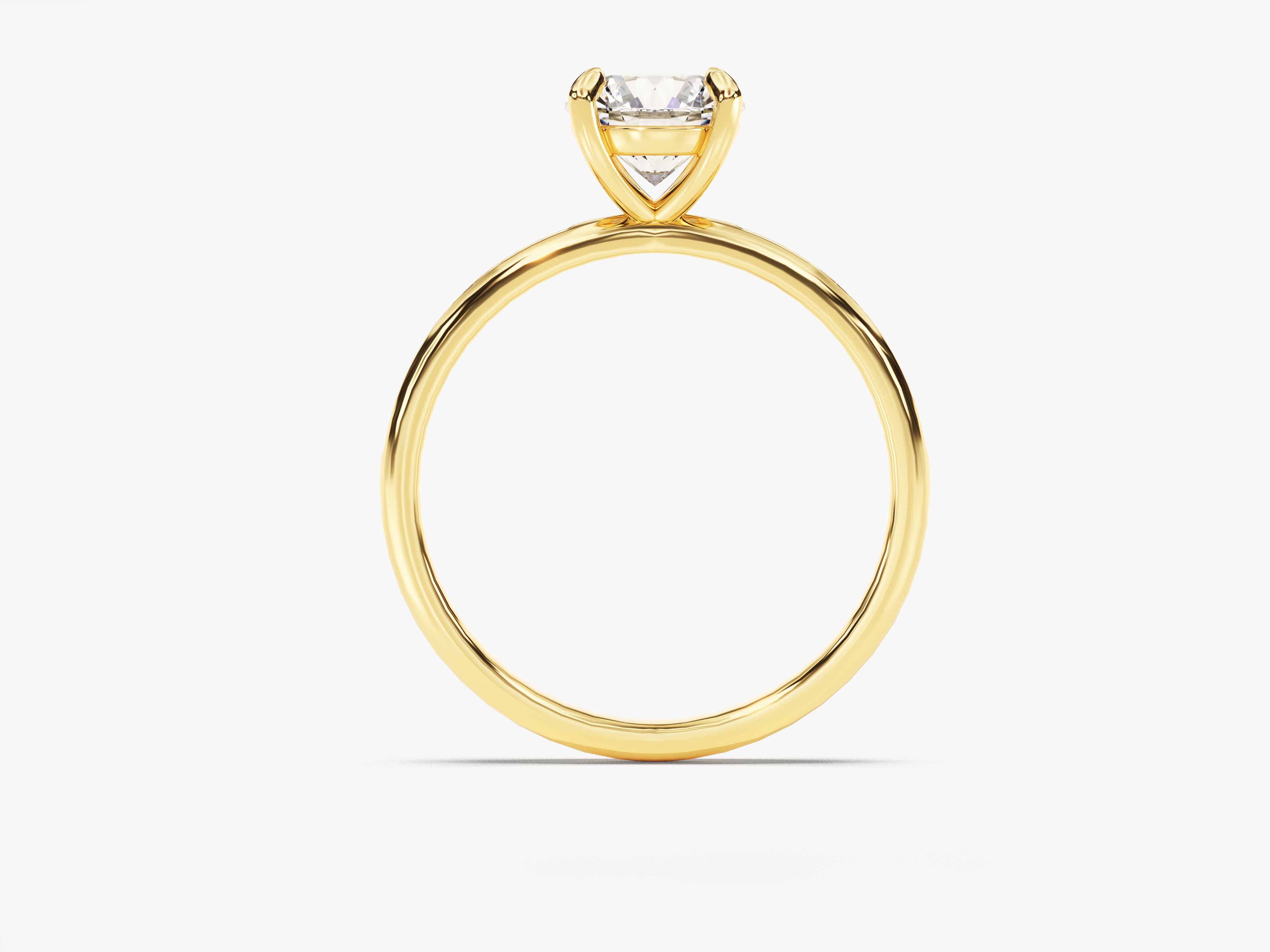 Gold diamond ring, elegant jewelry for her