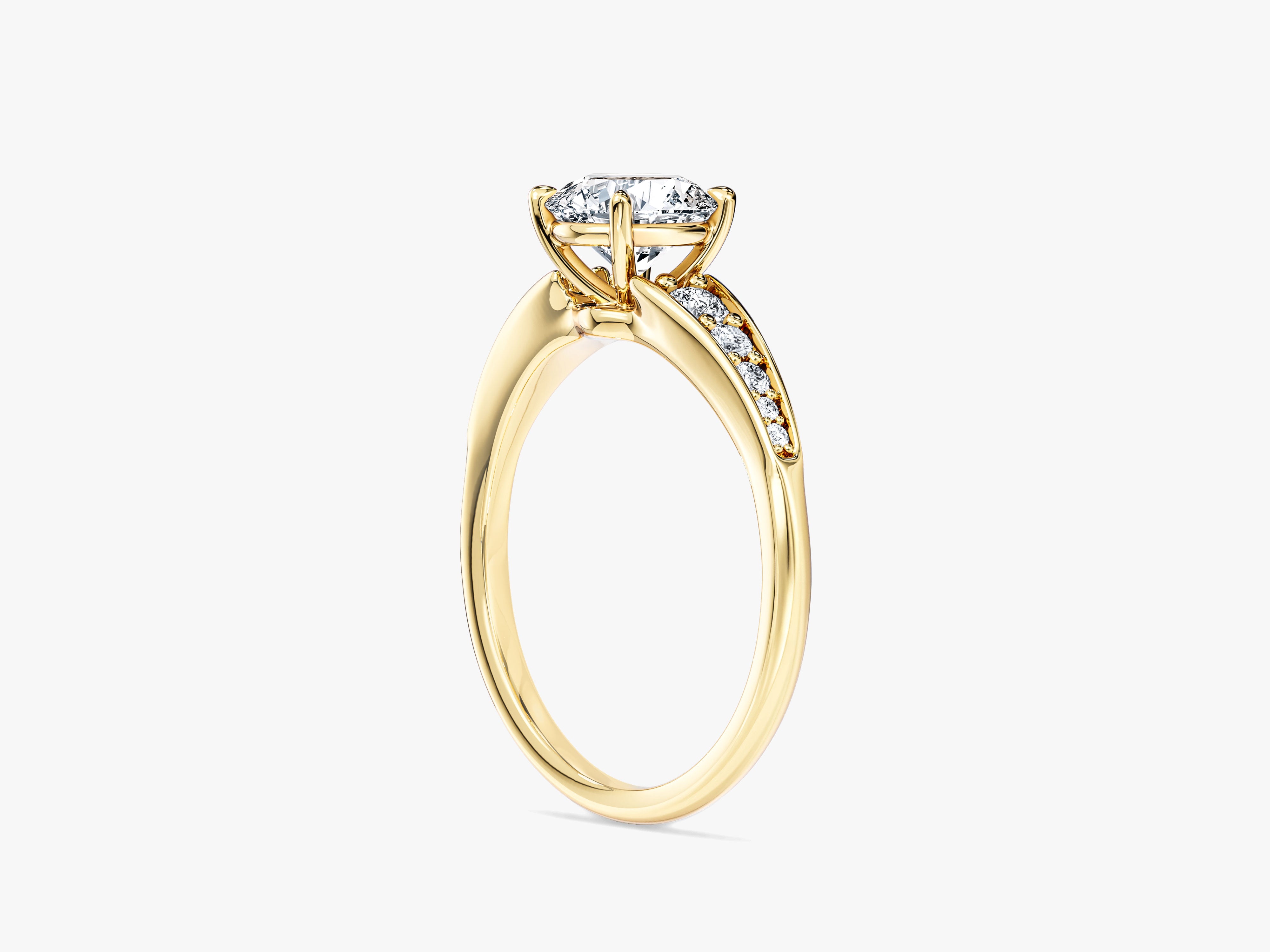 Pave Crown Moissanite Engagement Ring (1.00 CT)