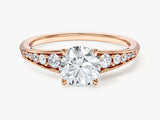 Pave Crown Moissanite Engagement Ring (1.00 CT)