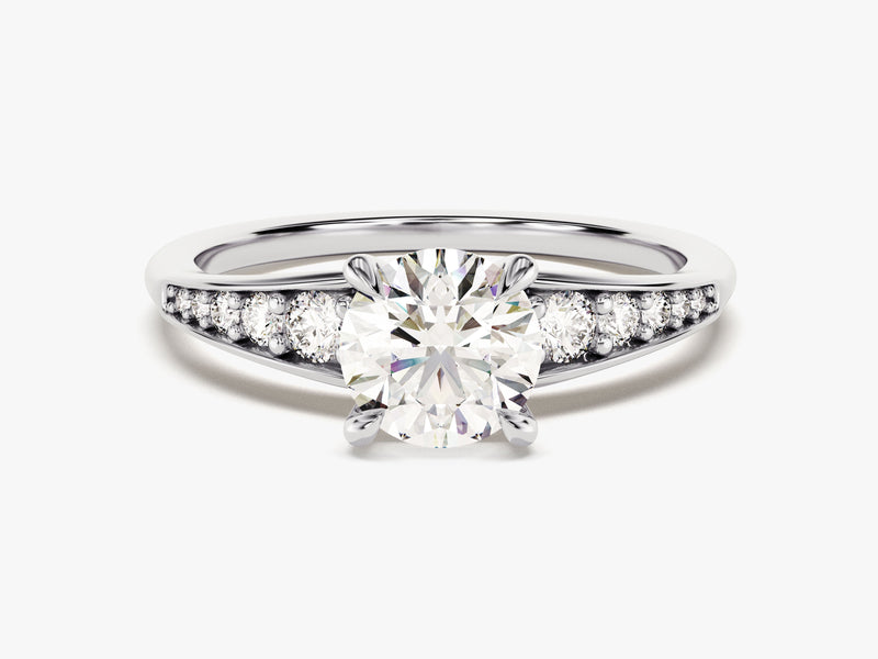 Pave Crown Diamond Engagement Ring (1.00 CT)