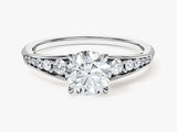 Pave Crown Lab Grown Diamond Engagement Ring (1.00 CT)