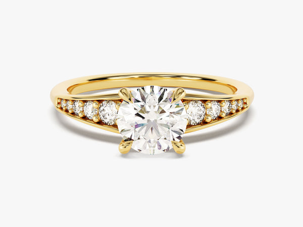 Pave Crown Diamond Engagement Ring (1.00 CT)