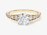 Pave Crown Lab Grown Diamond Engagement Ring (1.00 CT)