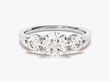 Round Cut Three Stone Lab Grown Diamond Engagement Ring (1.75 CT)