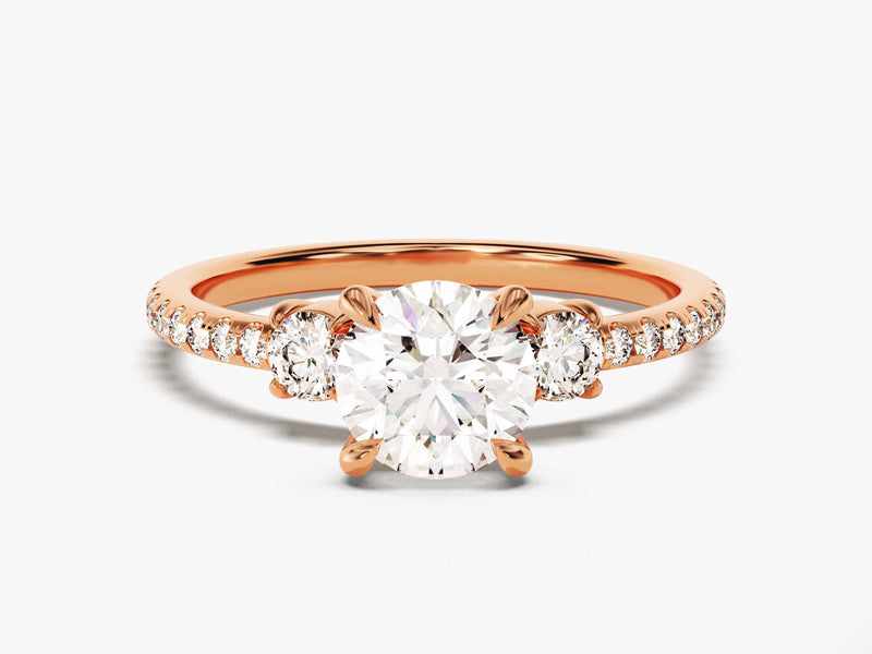 Micropave Trio Diamond Engagement Ring (1.00 CT)