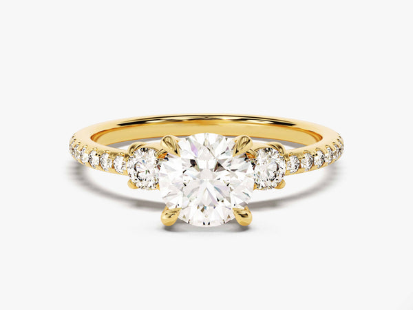 Micropave Trio Diamond Engagement Ring (1.00 CT)