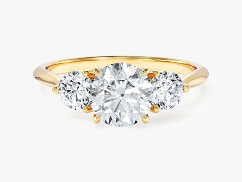 Round Cut Three Stone Moissanite Engagement Ring (1.50 CT)