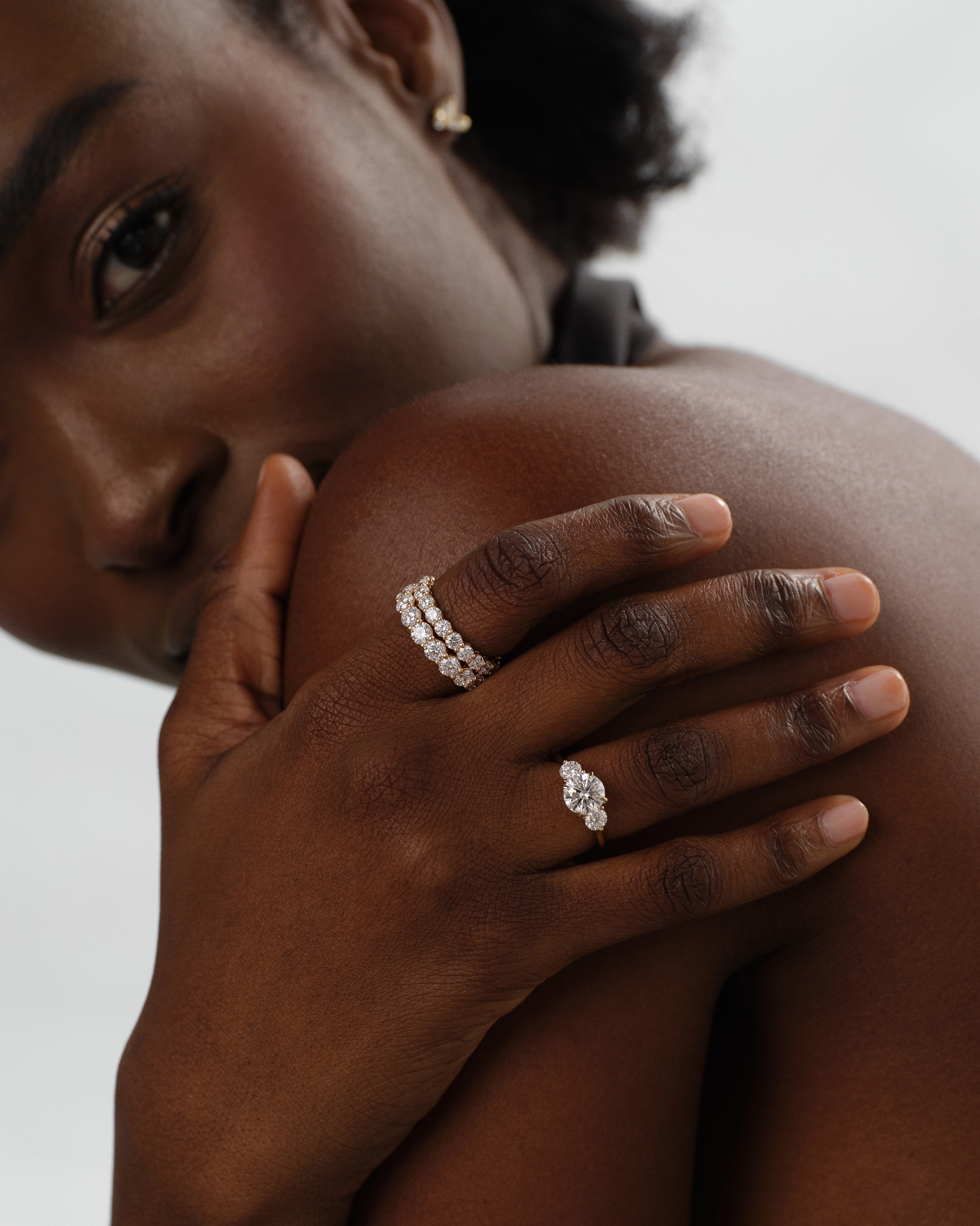 Round Cut Three Stone Lab Grown Diamond Engagement Ring (1.50 CT)
