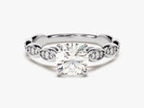 Vintage Side Stone Round Cut Diamond Engagement Ring (1.00 CT)