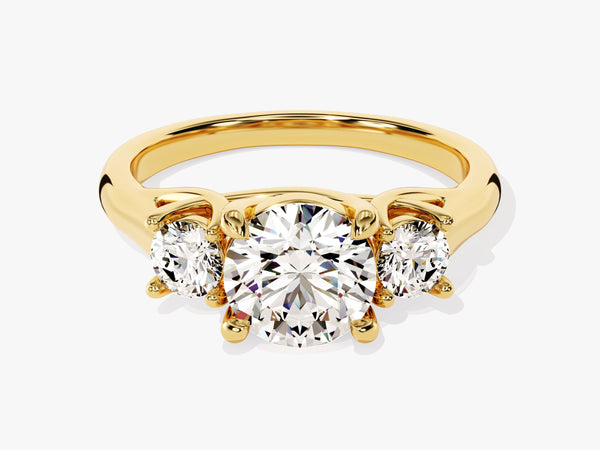 Trellis Three Stone Round Diamond Engagement Ring (2.00 CT TW)