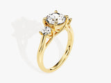 Trellis Three Stone Round Lab Grown Diamond Engagement Ring (2.50 CT TW)