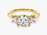 Trellis Three Stone Round Lab Grown Diamond Engagement Ring (2.50 CT TW)