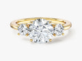 Classic Basket Set Three Stone Round Lab Grown Diamond Engagement Ring (2.00 CT TW)