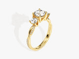 Petite Twisted Vine Three Stone Round Diamond Engagement Ring (1.50 CT TW)