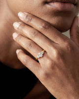 Classic Basket Set Three Stone Oval Moissanite Engagement Ring (1.50 CT TW)
