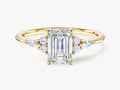 Round and Marquise Cluster Emerald Lab Grown Diamond Engagement Ring (1.00 CT)