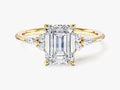 Round and Marquise Cluster Emerald Lab Grown Diamond Engagement Ring (2.00 CT)