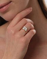 Pear and Emerald Cut Toi et Moi Lab Grown Diamond Engagement Ring (3.00 CT)