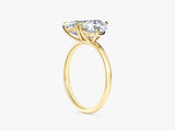 Pear and Emerald Cut Toi et Moi Moissanite Engagement Ring (2.50 CT)