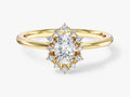 Sunburst Oval Moissanite Engagement Ring (0.50 CT)