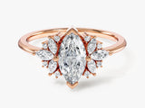 Vintage Cluster Marquise Cut Moissanite Engagement Ring (1.00 CT)