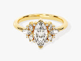 Vintage Cluster Marquise Cut Moissanite Engagement Ring (1.00 CT)