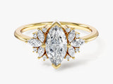 Vintage Cluster Marquise Cut Moissanite Engagement Ring (1.00 CT)
