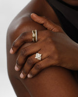 Vintage Cluster Marquise Cut Lab Diamond Engagement Ring (1.50 CT)