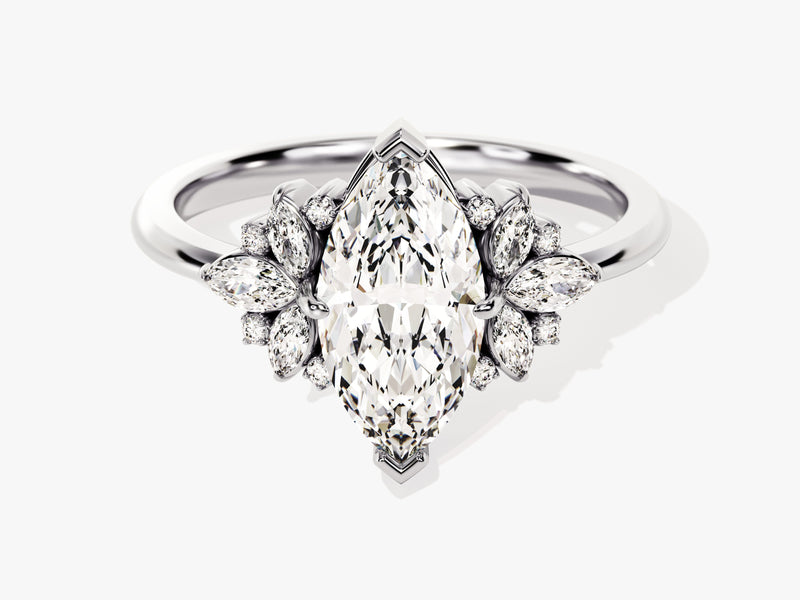 Vintage Cluster Marquise Cut Diamond Engagement Ring (1.50 CT)