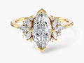 Vintage Cluster Marquise Cut Lab Diamond Engagement Ring (1.50 CT)