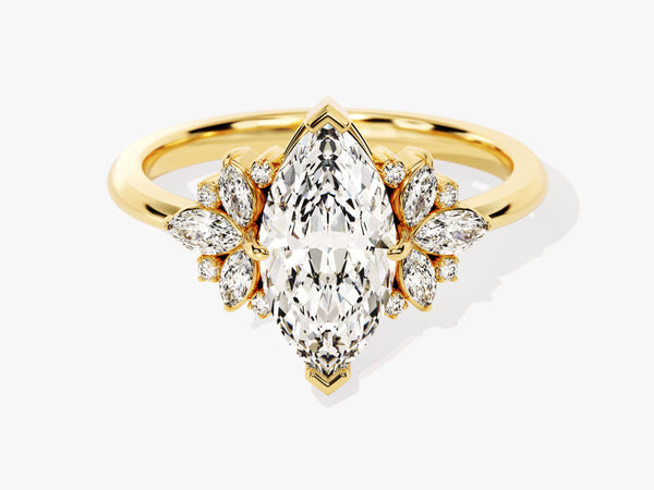 Vintage Cluster Marquise Cut Diamond Engagement Ring (1.50 CT)