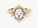 Vintage Halo Oval Moissanite Engagement Ring (1.50 CT)
