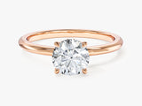 Hidden Halo Round Moissanite Engagement Ring (1.00 CT)