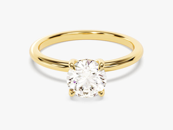 Hidden Halo Round Lab Grown Diamond Engagement Ring (1.00 CT)