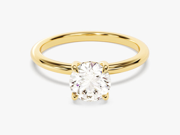 Hidden Halo Round Diamond Engagement Ring (1.00 CT)