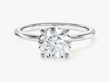 Hidden Halo Round Lab Grown Diamond Engagement Ring (1.50 CT)