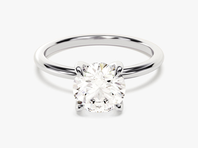 Hidden Halo Round Diamond Engagement Ring (1.50 CT)