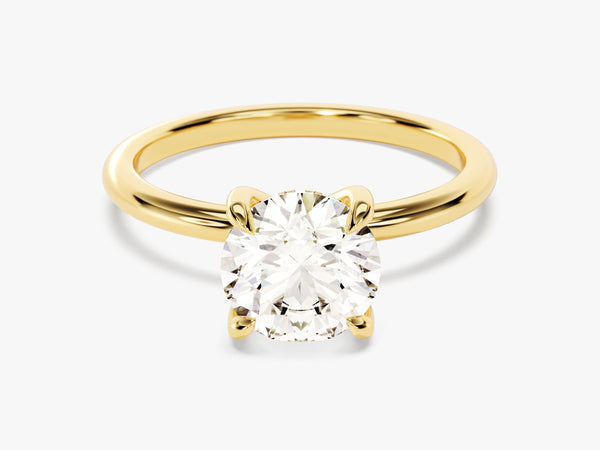 Hidden Halo Round Lab Grown Diamond Engagement Ring (1.50 CT)