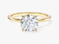 Hidden Halo Round Moissanite Engagement Ring (1.50 CT)